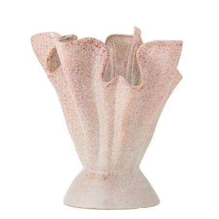 Bloomingville - Plier vase, stentøj, rosé, højde 29 cm