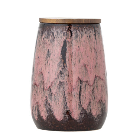 Bloomingville - Rayen Krukke m/låg, Rosa, Stentøj, D12,5xH18 cm