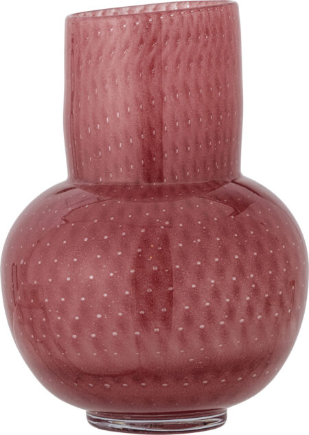 Bloomingville - Roscoe Vase - Rosa - Glas - H 21,5 Cm