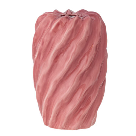 Bloomingville - Rowena Vase, Rosa, Stentøj, D12xH19 cm