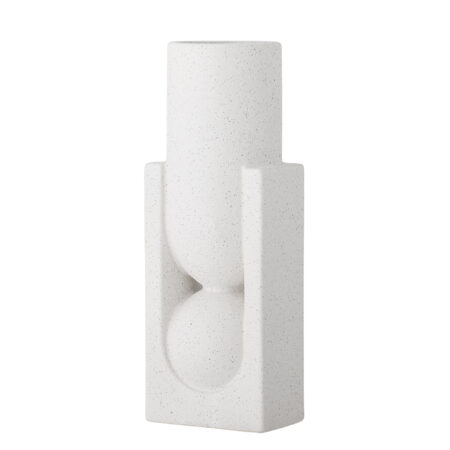 Bloomingville - Salome Vase, Hvid, Stentøj, L12xH34xW10,5 cm