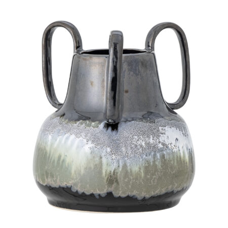 Bloomingville - Selim Vase, Sort, Stentøj