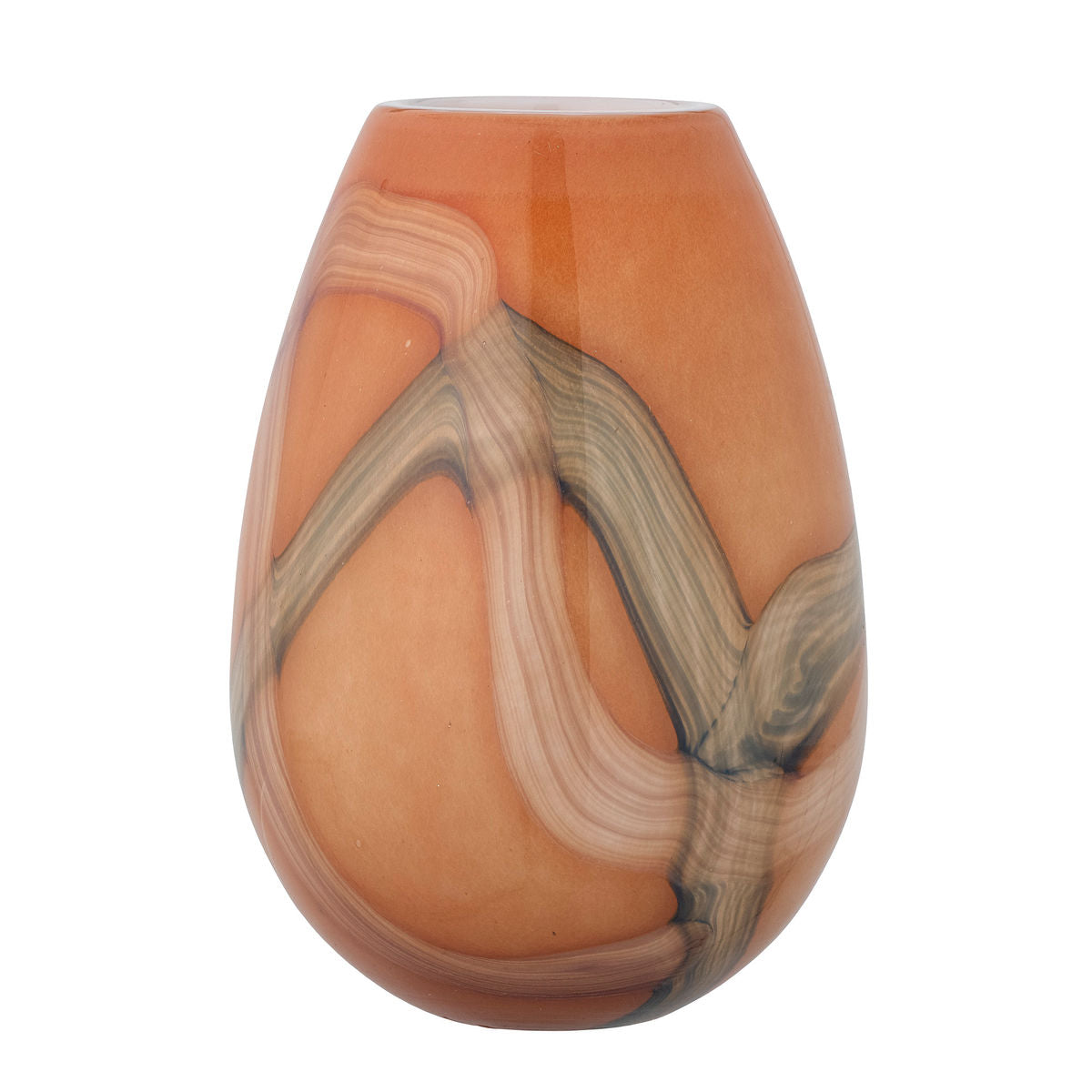 Bloomingville Shawl Vase, Orange, Glas Bloomingville Shawl Vase, Orange, Glas