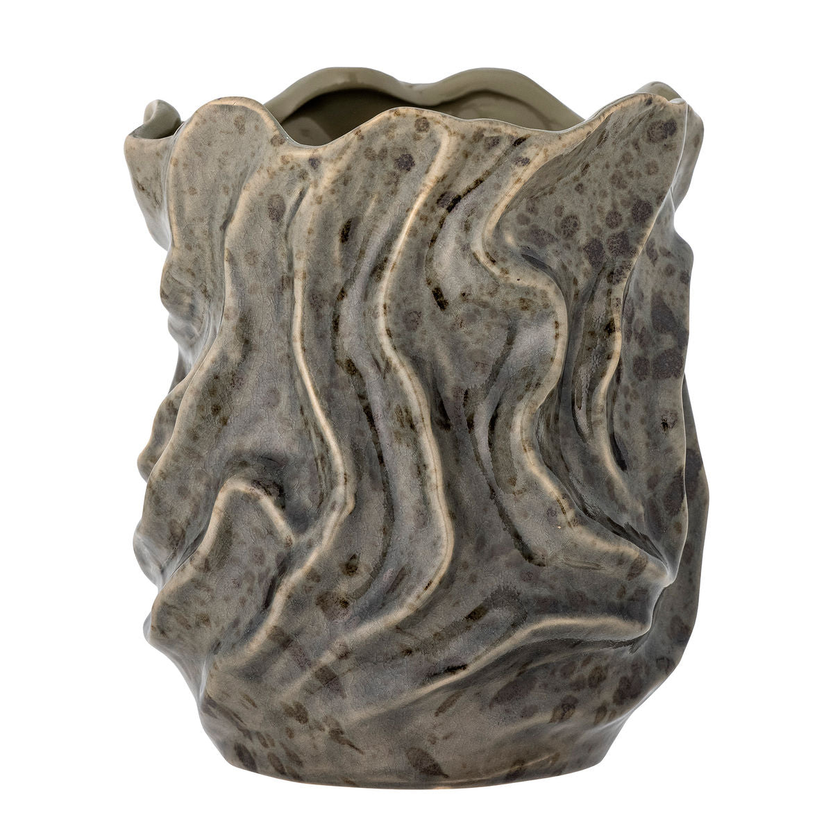 Bloomingville Soumia Deko Vase, Grå, Stentøj Bloomingville Soumia Deko Vase, Grå, Stentøj