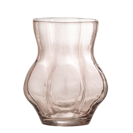 Bloomingville - Tava Vase, Rosa, Glas, D18xH20 cm