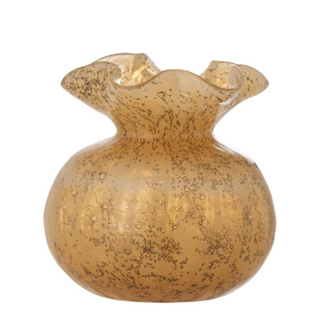 Bloomingville - Thebe Vase, Orange, Glas, D12xH12 cm