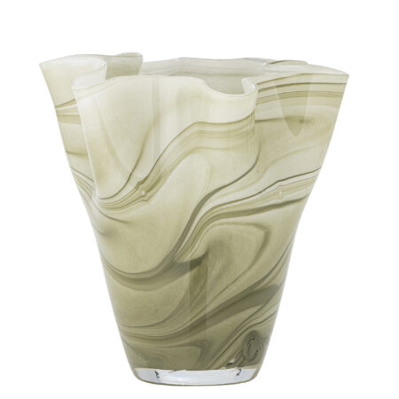 Bloomingville - Toryn Vase, Grøn, Glas, D23xH24 cm