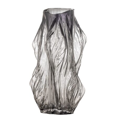 Bloomingville Tulla Vase, Grå, Glas