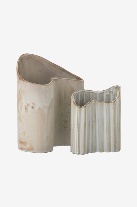 Bloomingville - Vase Henaj, sæt med 2 - Brun - Urtepotteskjulere & vaser - - Homeroom