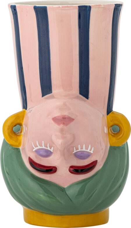 Bloomingville Vase - Miss Jody - Rosa - Stentøj - 14x22,5 Cm