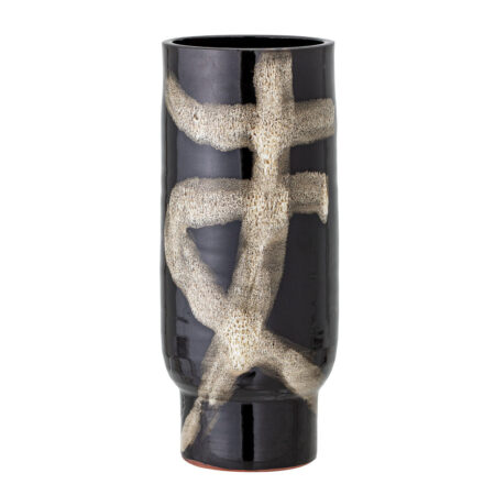 Bloomingville Vefa Vase, Sort, Terrakotta