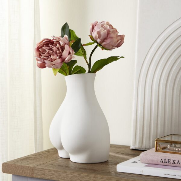 Body Vase Cream 22cm White