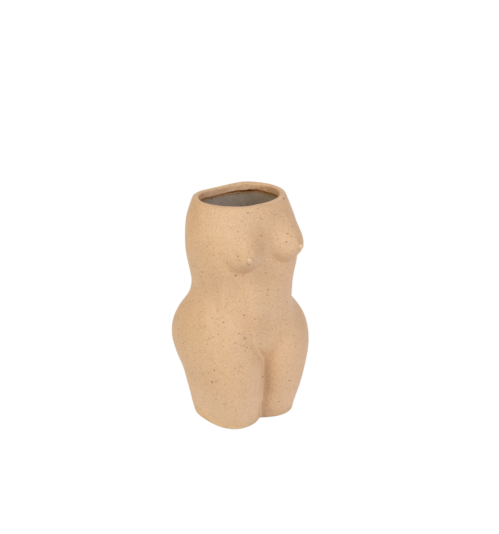 Body vase, creme - H: 18,5 cm. Body vase, creme - H: 18,5 cm.
