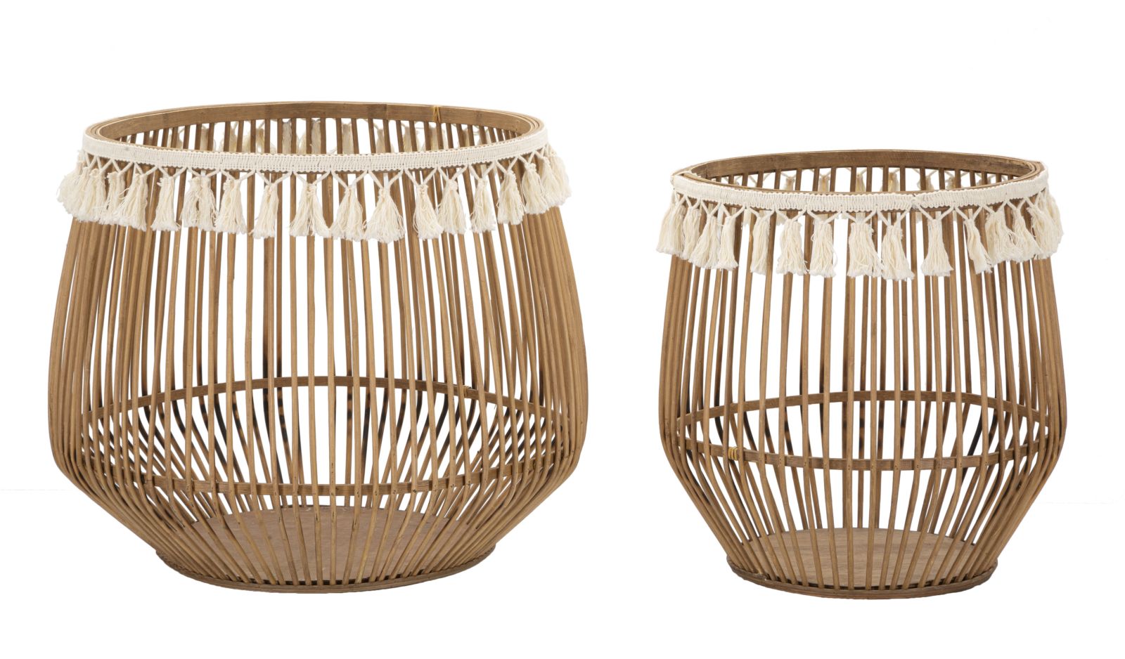Boho chic kurve i rattan - 47x39x5 og 34x36x5 cm Boho chic kurve i rattan - 47x39x5 og 34x36x5 cm