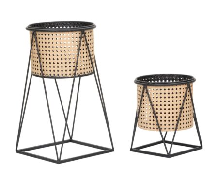 Boho chic vaser, metal - 21x40, 19x22 cm