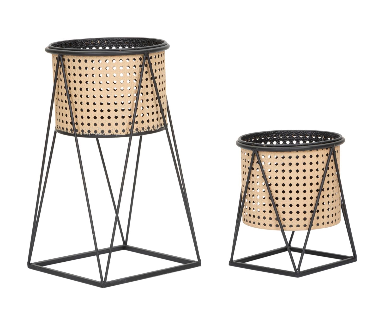 Boho chic vaser, metal - 21x40, 19x22 cm Boho chic vaser, metal - 21x40, 19x22 cm