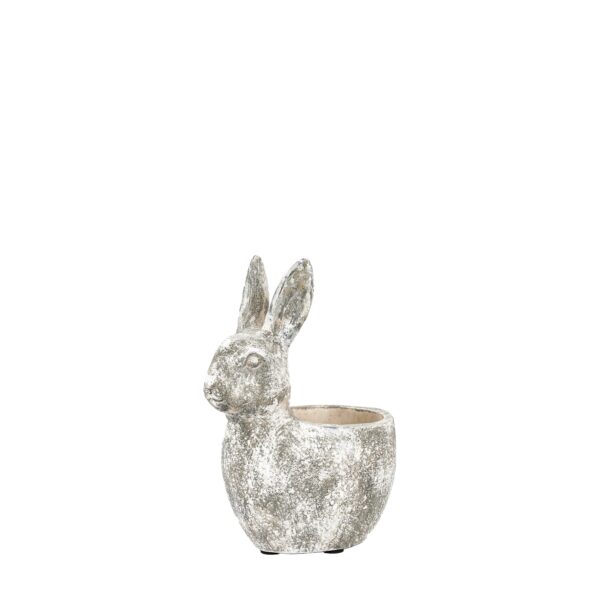 Bonington Bunny Small Cement Plant Pot White
