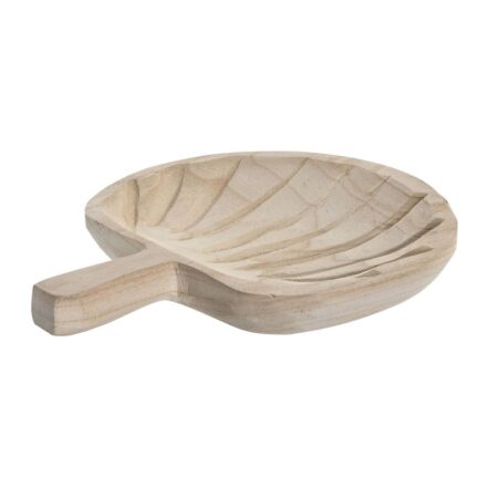 Borddekoration DKD Home Decor Brun Natur Tropisk Blad af en plante 29 x 23 x 4 cm