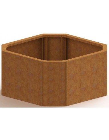 Boston højbed uden bund H40 x B78,3 x D78,3 cm i corten stål