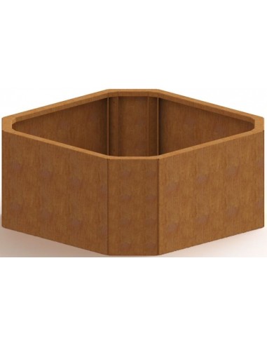 Boston højbed uden bund H80 x B88,3 x D88,3 cm i corten stål
