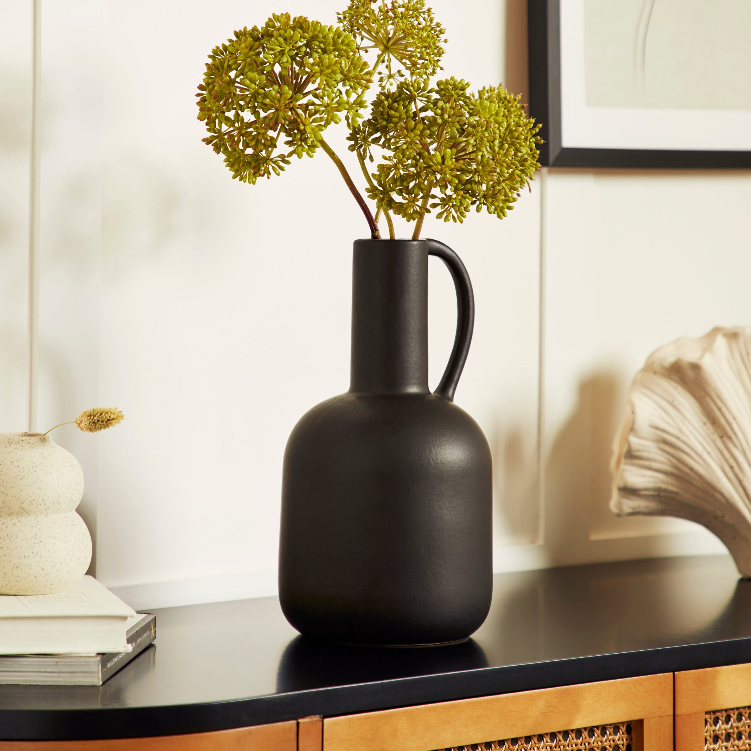 Bottle Shaped Vase 30cm Black Black Bottle Shaped Vase 30cm Black Black