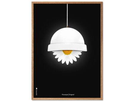 Brainchild - Klassisk Flowerpot Plakat – Sort - Plakat - Ramme i lyst egetræ - 30x40