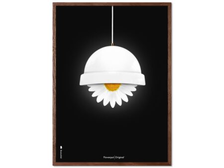 Brainchild - Klassisk Flowerpot Plakat – Sort - Plakat - Ramme i mørkt egetræ - 30x40