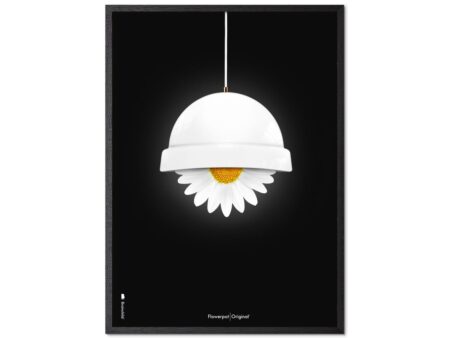 Brainchild - Klassisk Flowerpot Plakat – Sort - Plakat - Ramme i sortmalet egetræ - A5