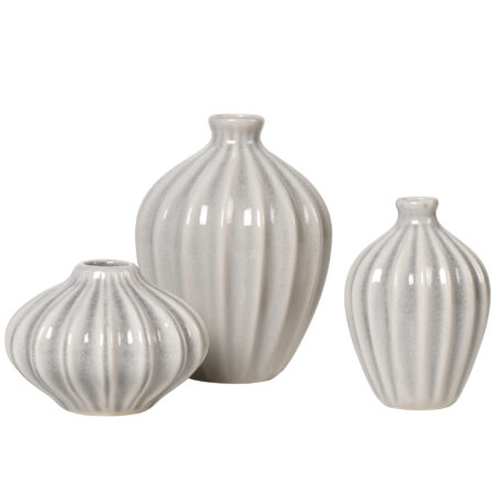 Broste Amalie Vase, Rainy Day Grey, 3 stk.
