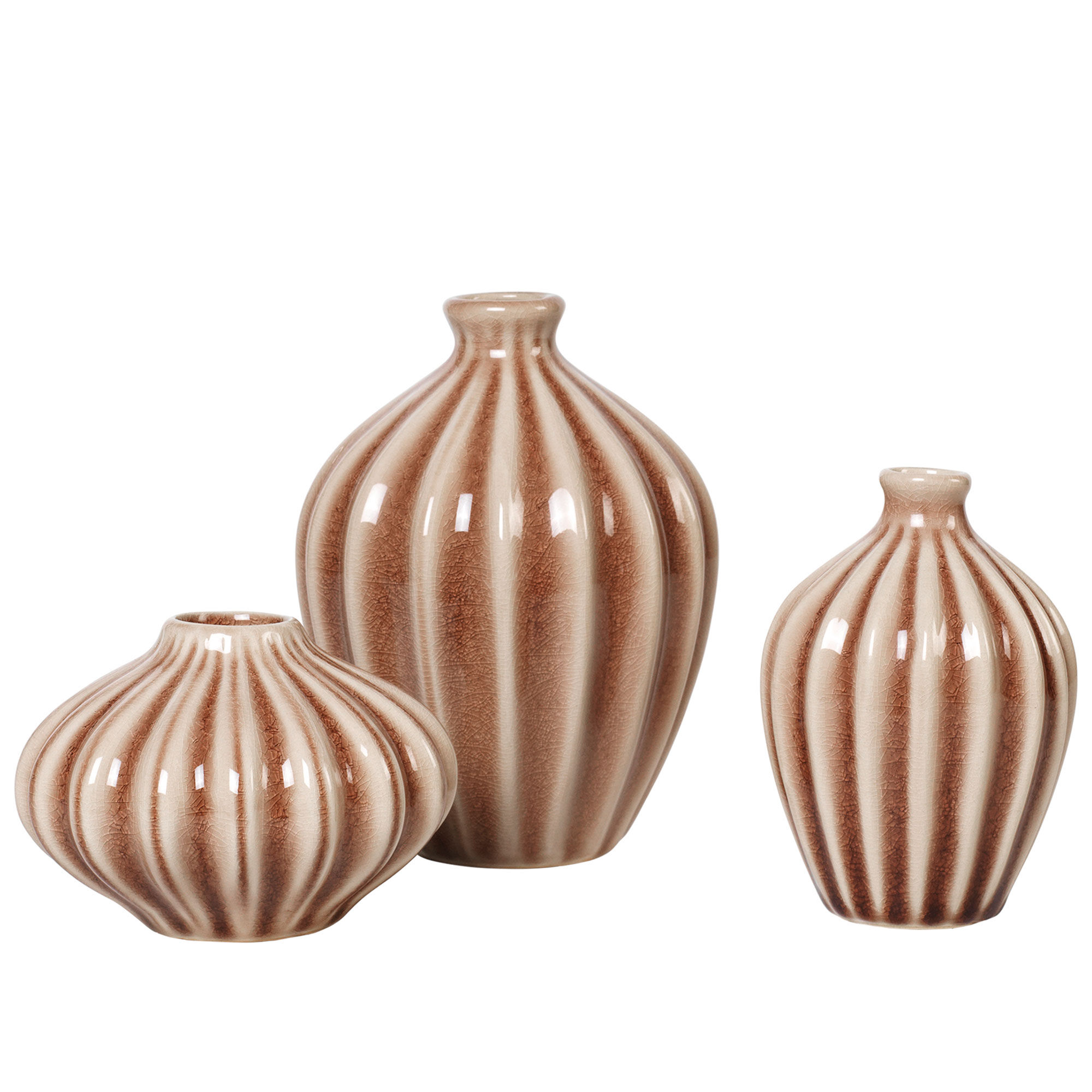 Broste Amalie Vase, fawn, 3 stk. Broste Amalie Vase, fawn, 3 stk.