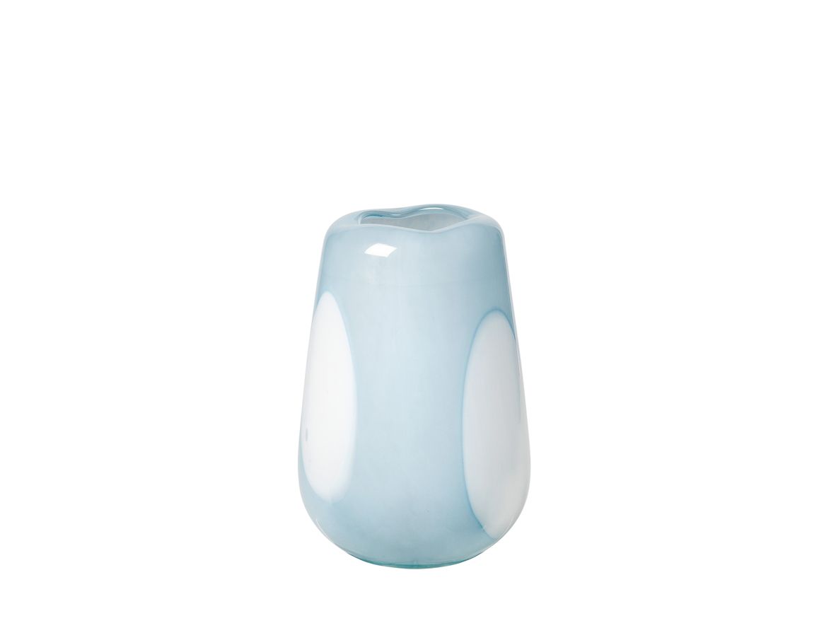 Broste CPH - Ada dot - Vase - Glas plein air light blue small - Ø18 x H26 cm Broste CPH - Ada dot - Vase - Glas plein air light blue small - Ø18 x H26 cm