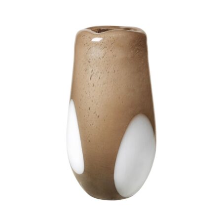 Broste CPH - Ada dot - Vase - Glas simply taupe warm grey large - Ã˜19,5 x H37 cm