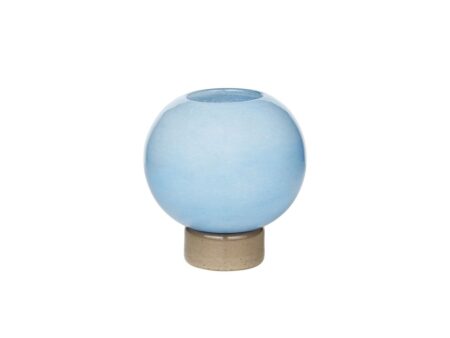 Broste CPH - Mari vase - Vase - Serenity light blue/Taupe - Ø20 x H21cm