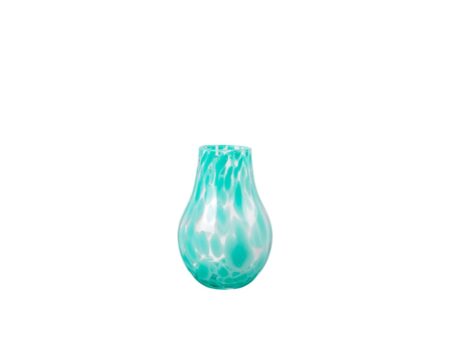 Broste CPH - Vase 'Ada Spot' - Vase - Light Turquise - Ø15,5 x H22,5 cm