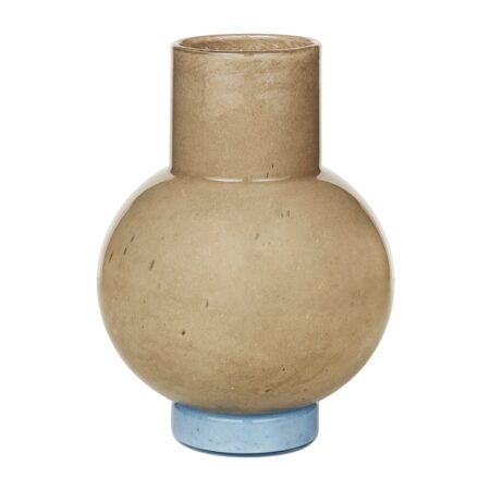 Broste Copenhagen Mari vase 27 cm Taupe/Seranity light blue