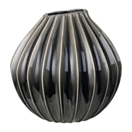 Broste Copenhagen Wide Vase grå H40cm