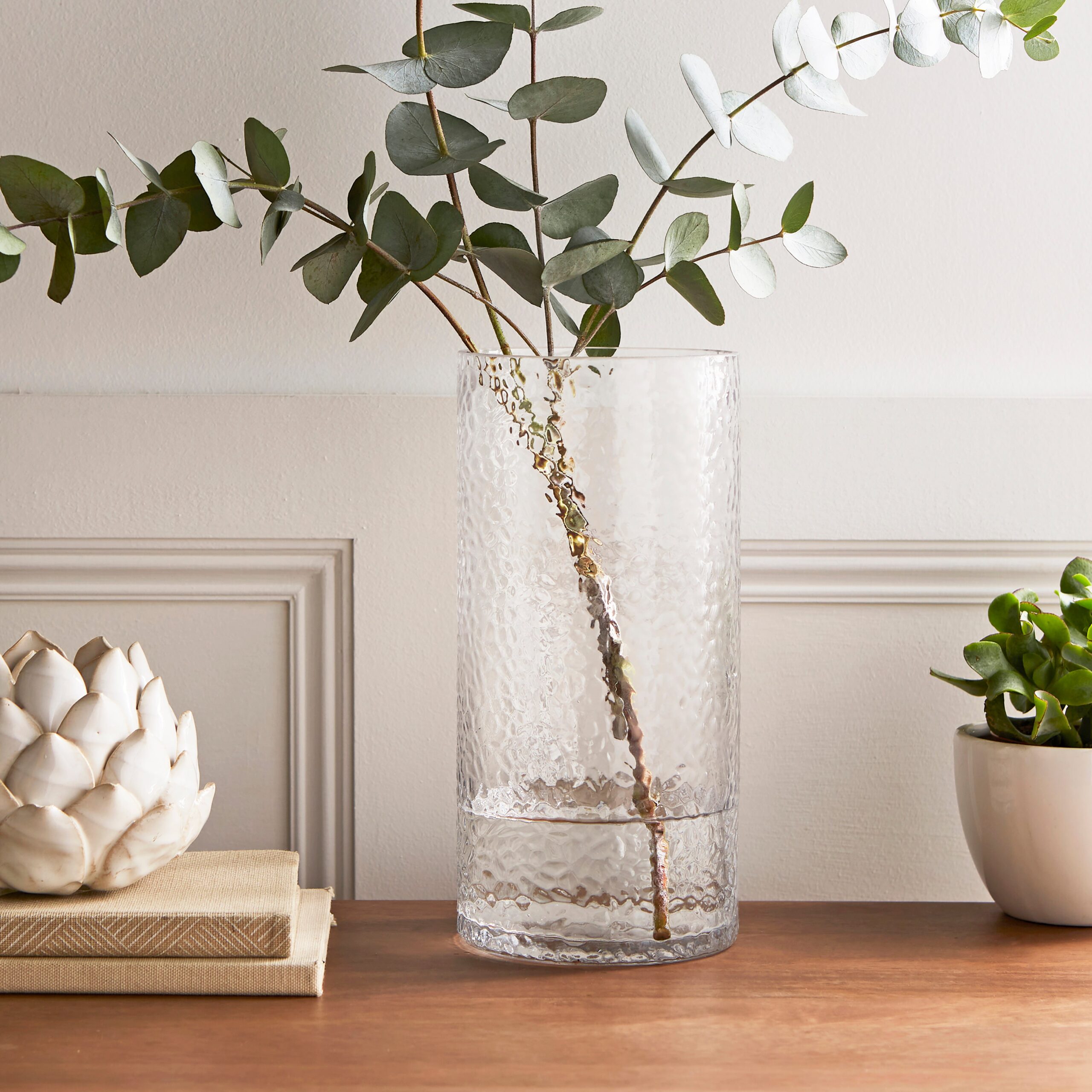 Bubble Tube Glass Vase Clear