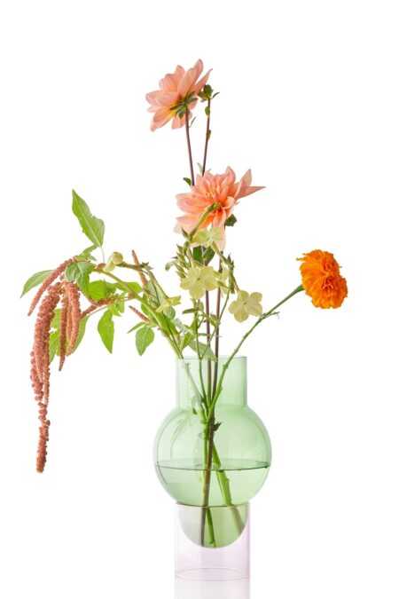 Bubble Tube Large vase, grøn - H27 cm.