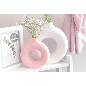 Buco vas - Vit/rosa