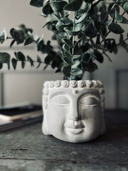Buddha potte - Lys stone Grå