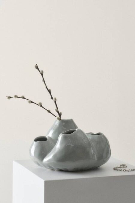 CAVE vase Blågrå