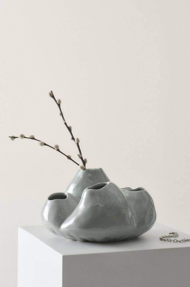 CAVE vase Blågrå CAVE vase Blågrå