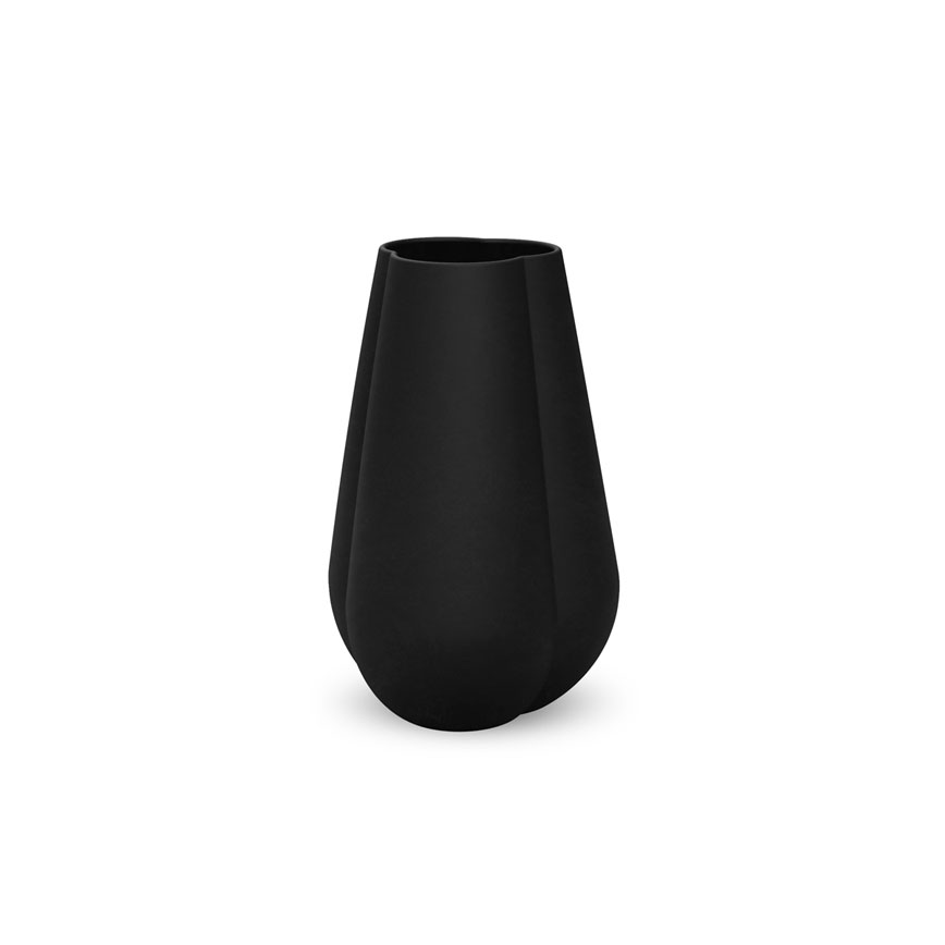 CLOVER VASE 18 CM BLACK CLOVER VASE 18 CM BLACK