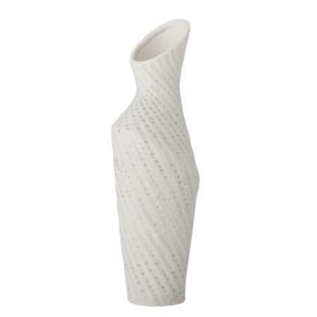 CREATIVE COLLECTION Fikla Vase, Hvid, Stentøj