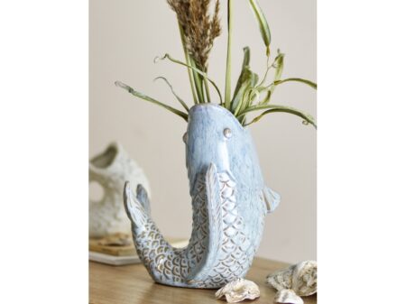 CREATIVE COLLECTION Hiro Vase, Blå, Stentøj