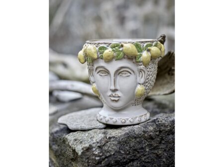 CREATIVE COLLECTION Limone Urtepotteskjuler, Gul, Stentøj