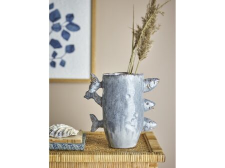 CREATIVE COLLECTION Tace Vase, Blå, Stentøj