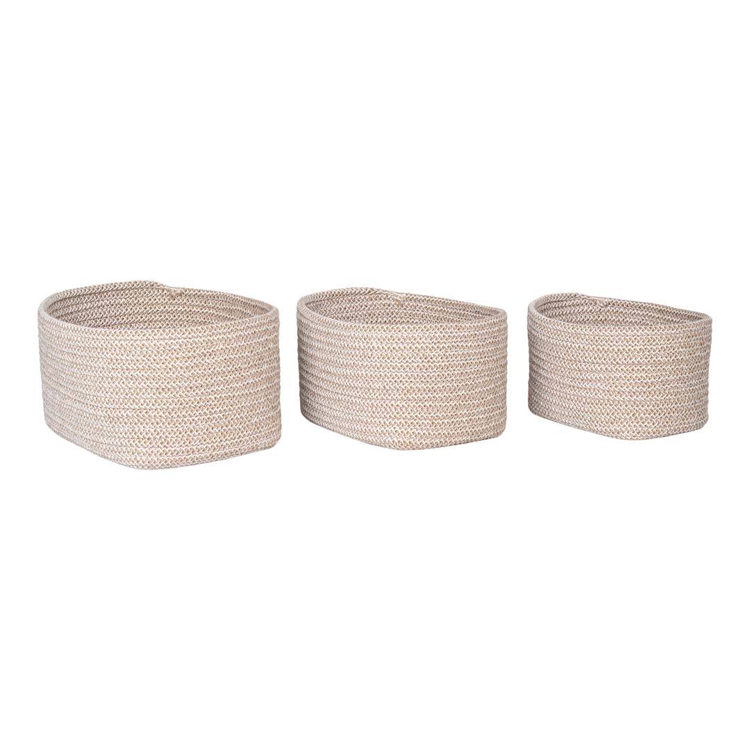 Cadima kurv sæt med 3 beige Cadima kurv sæt med 3 beige