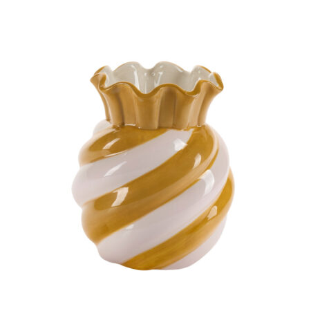 Candy vase, amber/rosa - H15,5cm