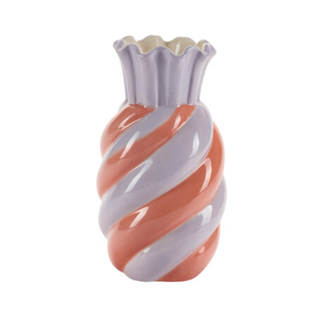 Candy vase, orange/lavendel - H23 cm